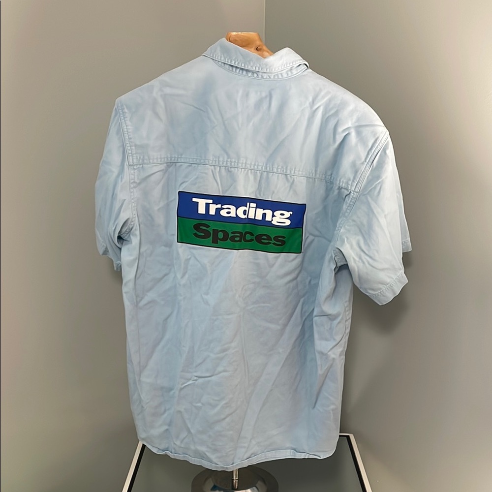 Vintage TLC “Trading Spaces”  Light Blue Casual Button Down Shirt.